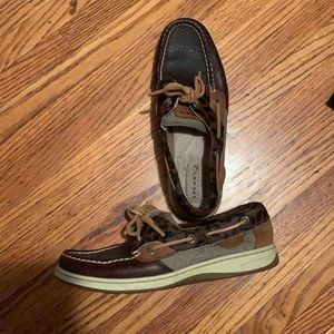 Leopard Sperry Top-sider boat shoes size 6